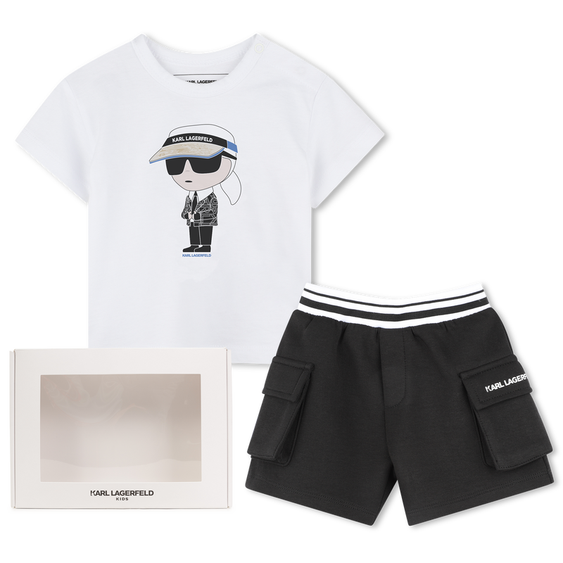 Set aus Shorts und T-Shirt KARL LAGERFELD KIDS 
                        BOY