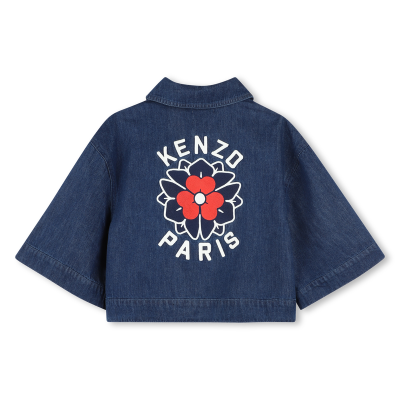Jeansjacke mit Stickerei KENZO KIDS 
                        GIRL