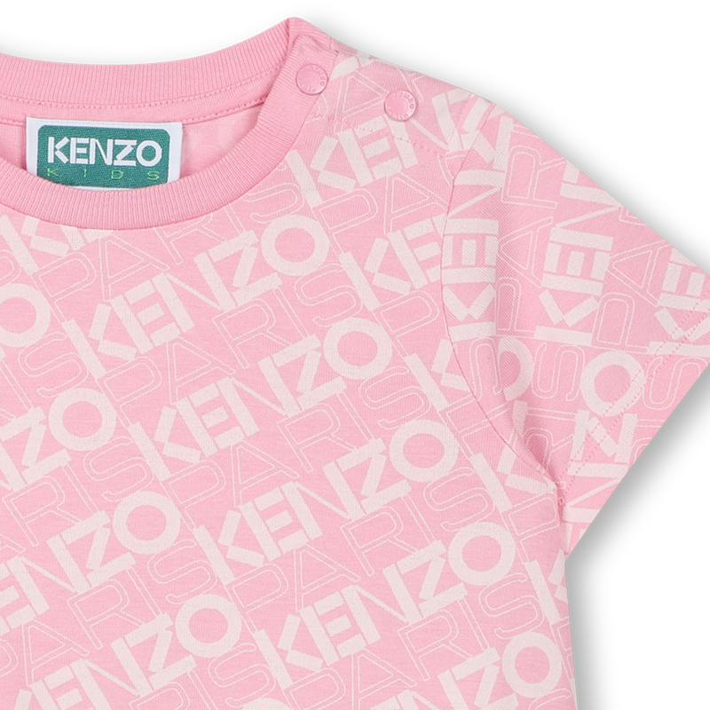 Baumwoll-Kleid mit Print KENZO KIDS 
                        GIRL