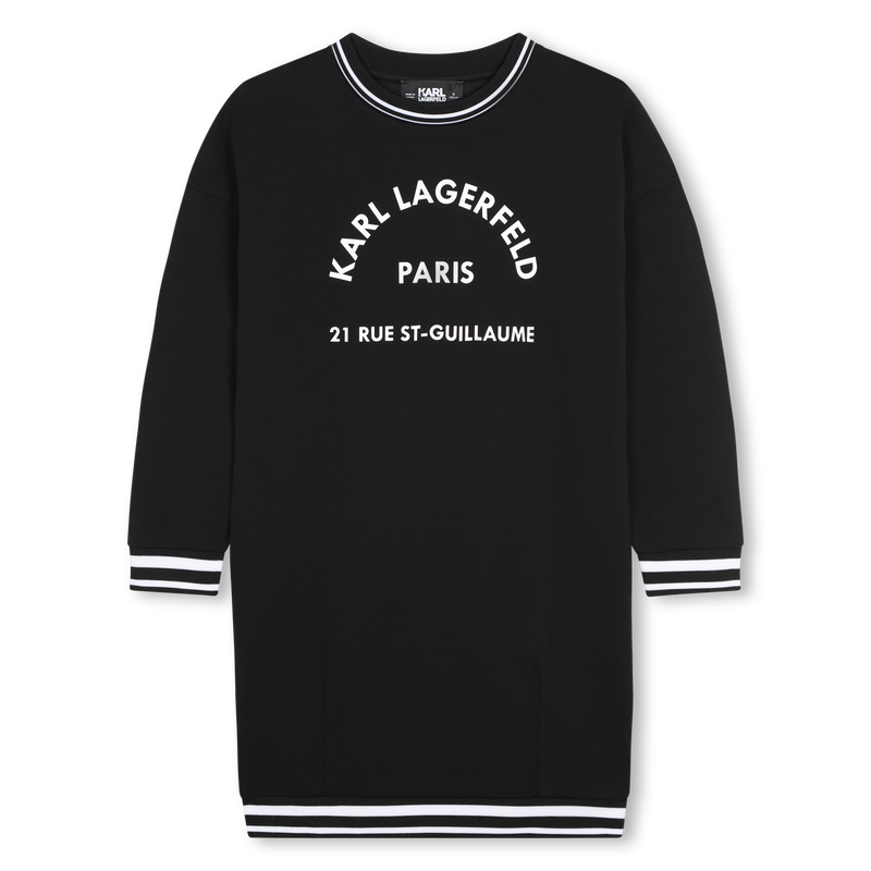 Gerades, zweifarbiges Kleid KARL LAGERFELD KIDS 
                        GIRL