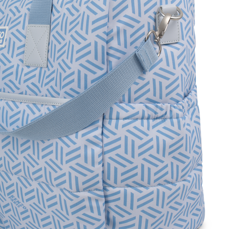 Gesteppte Wickeltasche aus bedruckter Popeline KENZO KIDS 
                        UNISEX