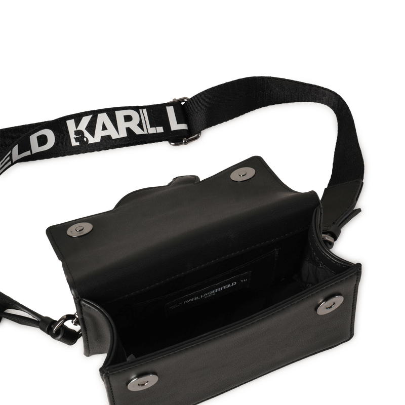 Handtasche aus feinnarbigem, beschichtetem Textil KARL LAGERFELD KIDS 
                        GIRL