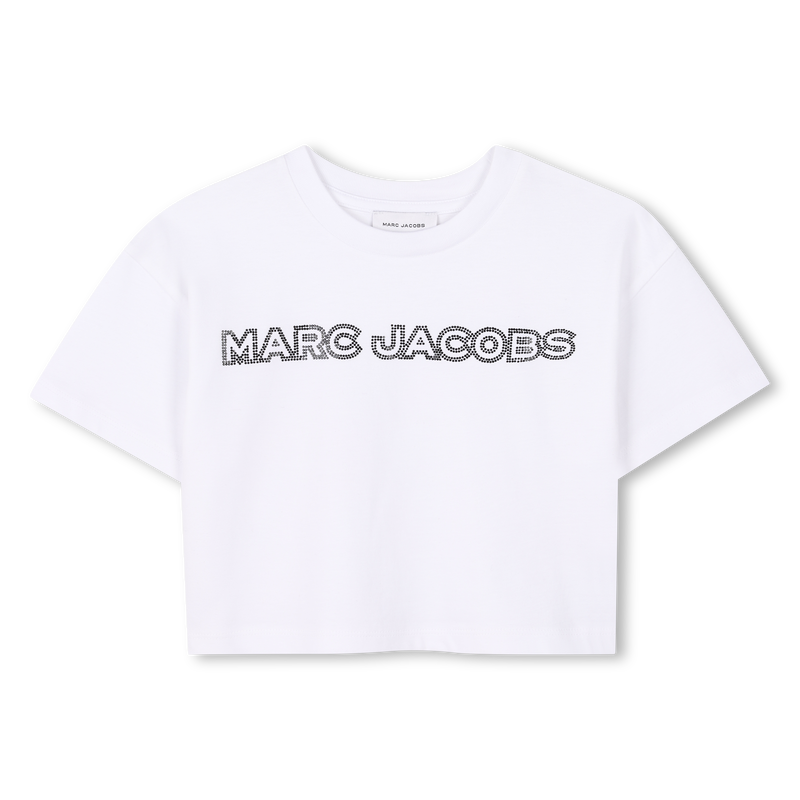 Kurzes T-Shirt mit Strass MARC JACOBS 
                        GIRL