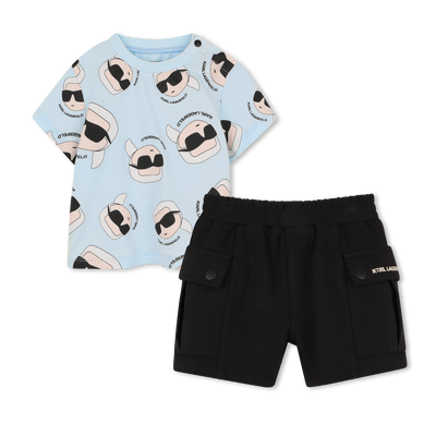 SET AUS T-SHIRT UND SHORTS KARL LAGERFELD KIDS BOY