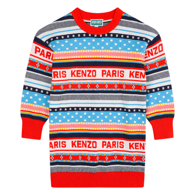 Jacquard-Strickkleid KENZO KIDS GIRL