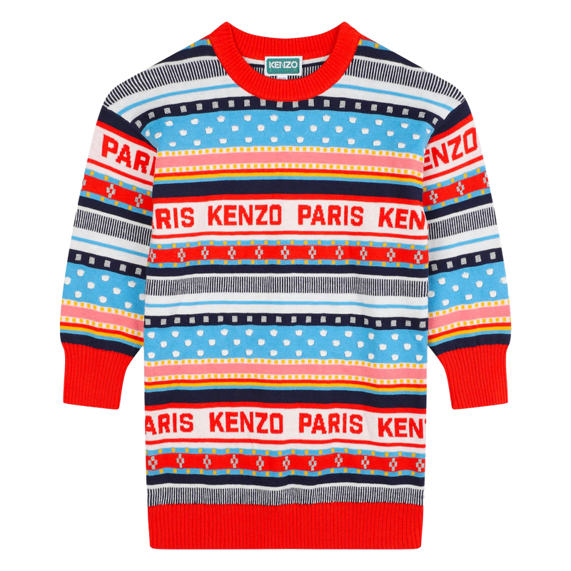Jacquard-Strickkleid KENZO KIDS 
                        GIRL
