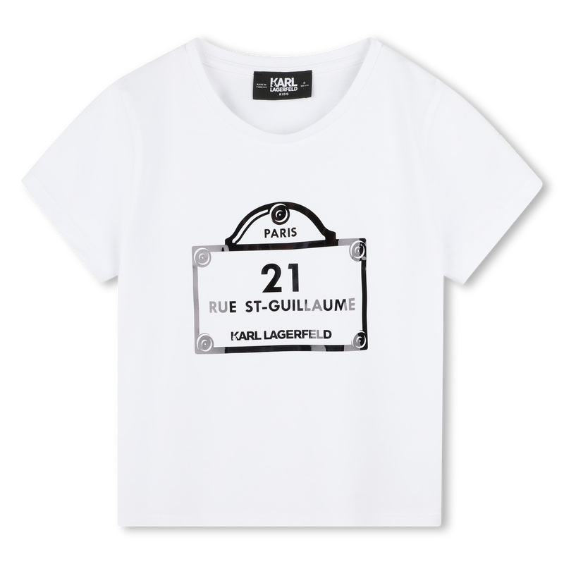 Bedrucktes T-Shirt KARL LAGERFELD KIDS 
                        GIRL