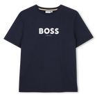 T-Shirt mit kurzen &Auml;rmeln, MARINE, hi-res