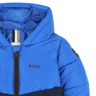 Zweifarbige Kapuzen-Steppjacke BOSS 
                    BOY