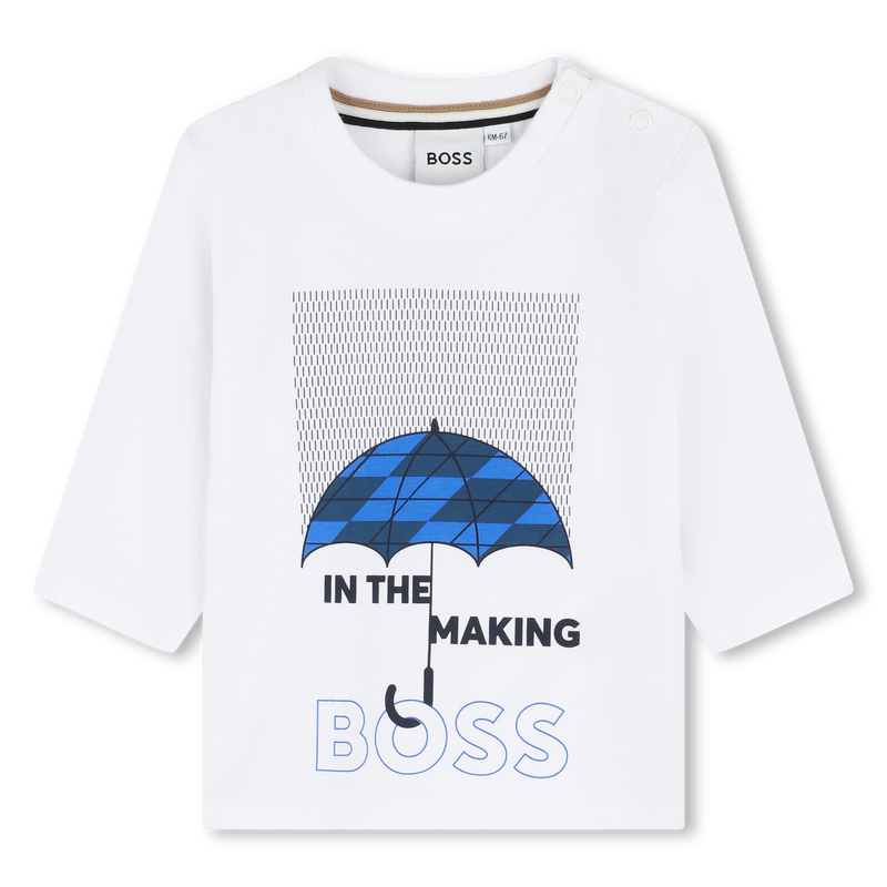 Baumwollshirt mit Print BOSS 
                        BOY