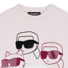 Lang&auml;rmeliges Kleid KARL LAGERFELD KIDS 
                    GIRL