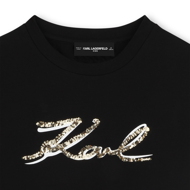 T-Shirt mit Pailletten KARL LAGERFELD KIDS 
                        GIRL