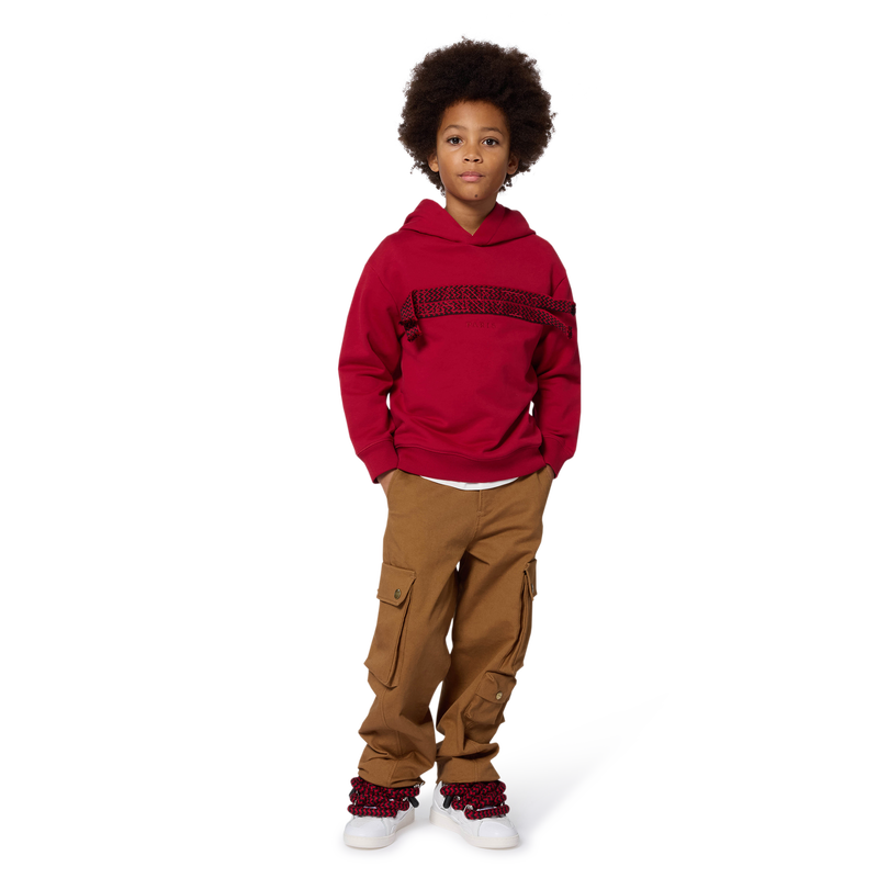 Bestickte bedruckte Hose mit PA-Logo LANVIN 
                        BOY