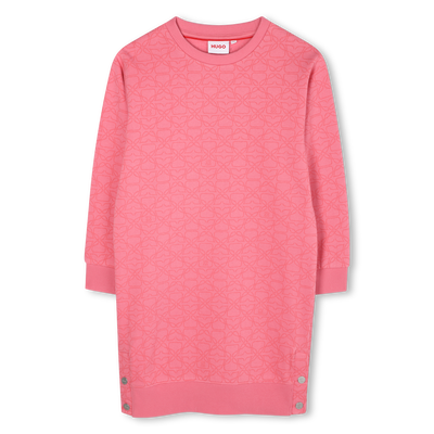Kleid aus geb&uuml;rstetem Fleece HUGO GIRL