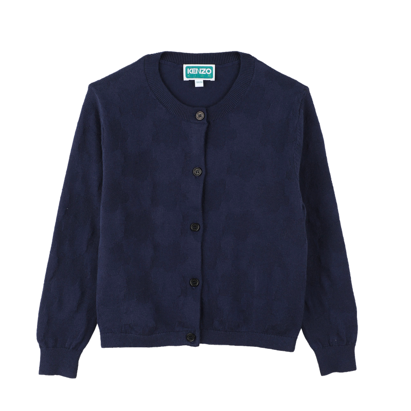 Unifarbiger Cardigan KENZO KIDS 
                        M&Auml;DCHEN