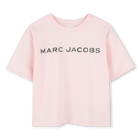 Baumwoll-T-Shirt mit Strass, ROSE, hi-res