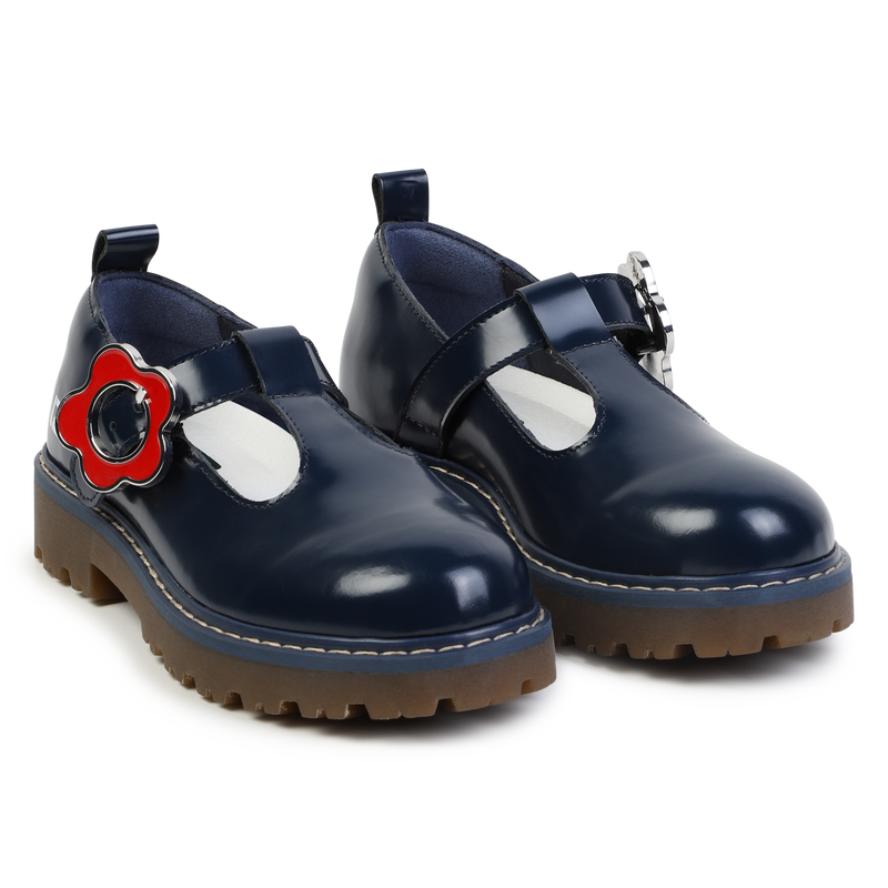 Leder-Ballerinas mit Schnalle KENZO KIDS 
                        GIRL