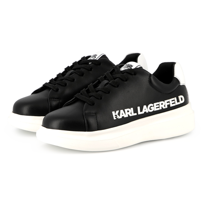 Schn&uuml;rsneakers aus Leder KARL LAGERFELD KIDS UNISEX
