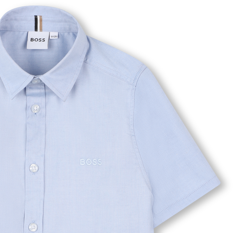 Einfarbiges Baumwollhemd BOSS 
                        BOY