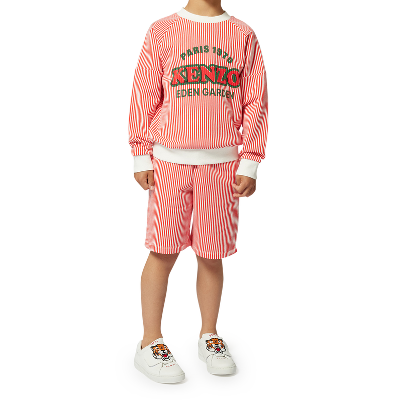 Gestreifte Baumwoll-Bermudas KENZO KIDS 
                        BOY