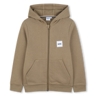 Kapuzenpullover mit reissverschluss, DUNKEL BEIGE, hi-res