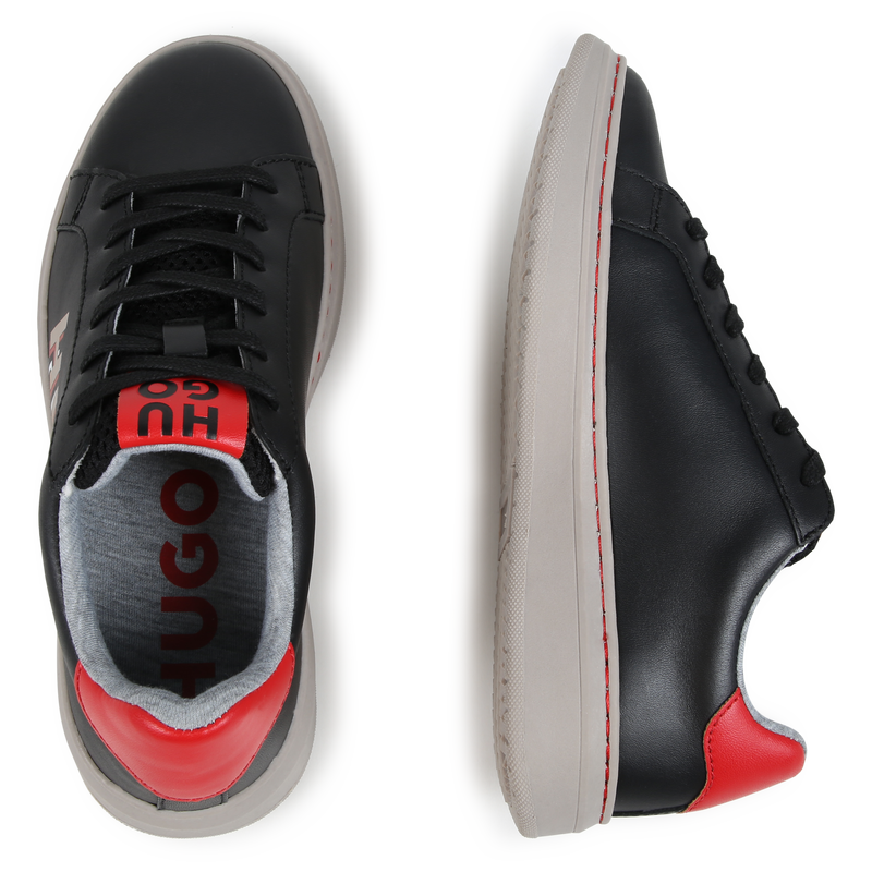 Schn&uuml;r-Sneaker aus Leder HUGO 
                        BOY