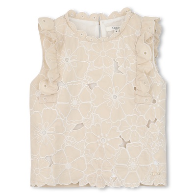 T-SHIRT MIT BLUMENSTICKEREI CHLOE GIRL