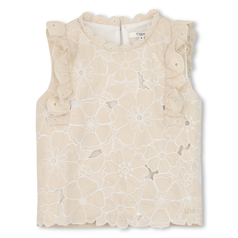 T-SHIRT MIT BLUMENSTICKEREI CHLOE 
                        GIRL