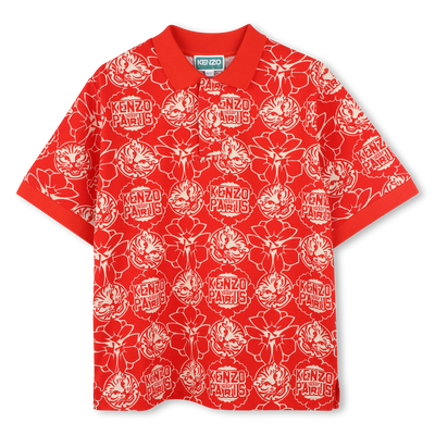 Bedrucktes Piqu&eacute;-Polohemd KENZO KIDS BOY