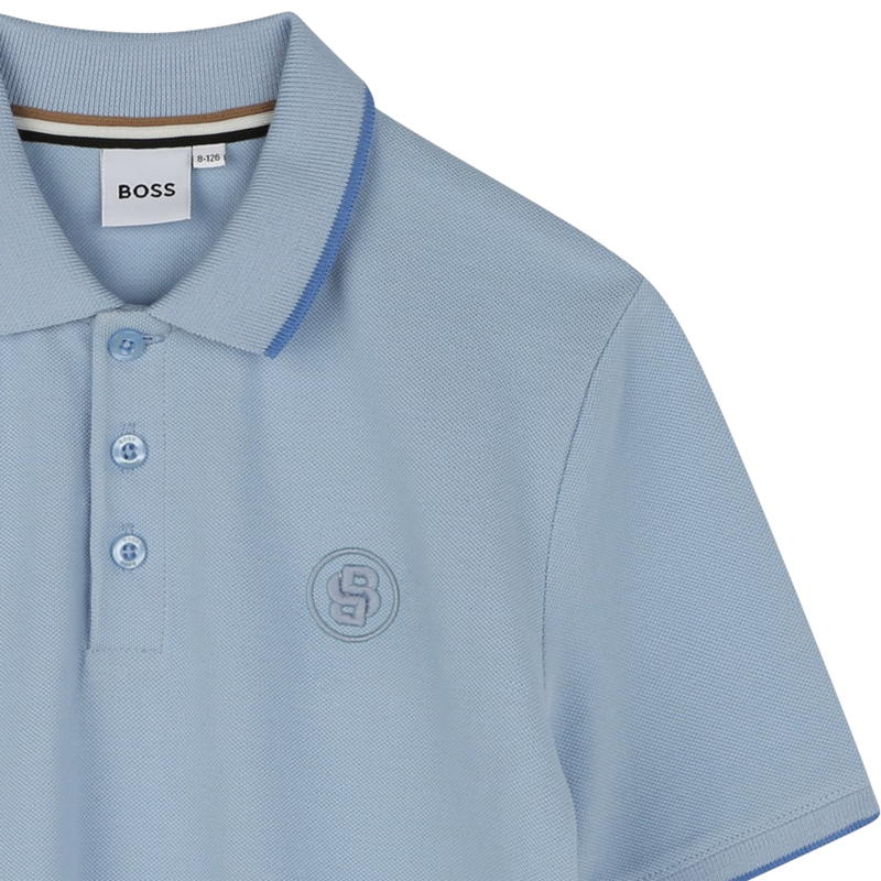 Gerades Baumwoll-Poloshirt BOSS 
                        BOY