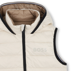 Daunenjacke mit Kapuze in Flann-Optik BOSS 
                    BOY