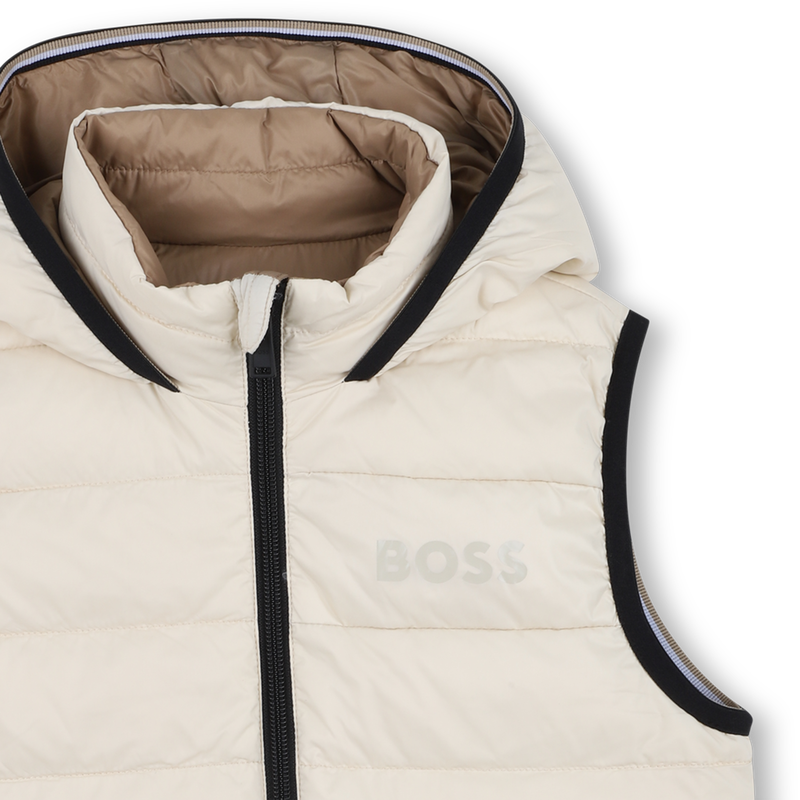 Daunenjacke mit Kapuze in Flann-Optik BOSS 
                        BOY