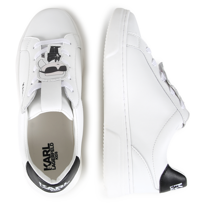 Low-Sneaker aus Leder KARL LAGERFELD KIDS 
                        GIRL