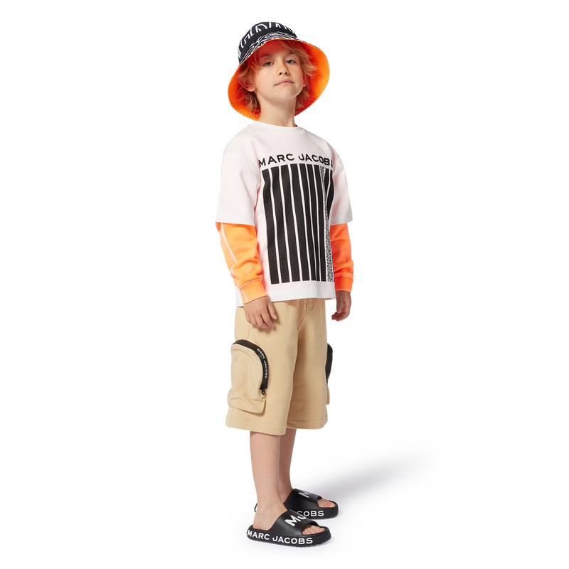 Zweifarbiges Baumwoll-T-Shirt MARC JACOBS 
                        BOY