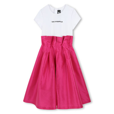 Elegantes Kleid aus Seidentaft KARL LAGERFELD KIDS GIRL