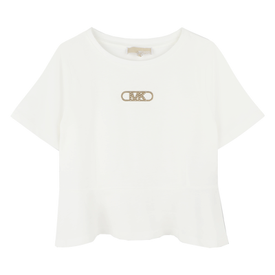 Kurz&auml;rmliges Baumwoll-T-Shirt MICHAEL KORS GIRL