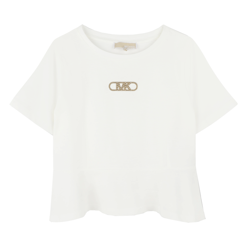 Kurz&auml;rmliges Baumwoll-T-Shirt MICHAEL KORS 
                        GIRL