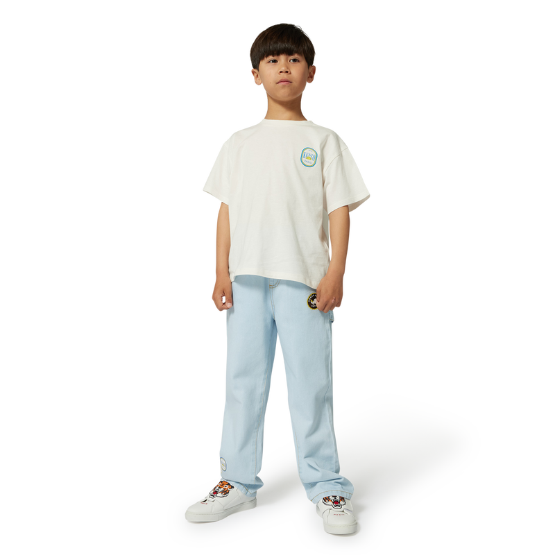 Kurz&auml;rmliges Baumwoll-T-Shirt KENZO KIDS 
                        BOY