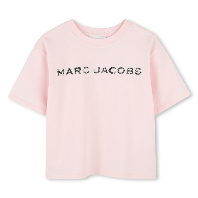 Baumwoll-T-Shirt mit Strass MARC JACOBS 
                        GIRL