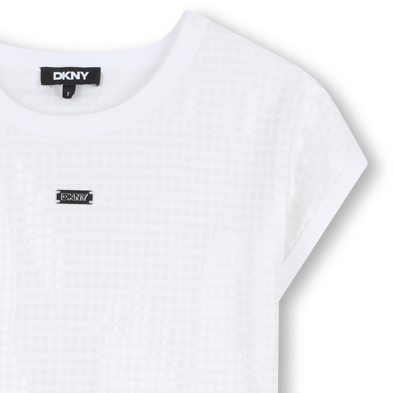 Baumwollkleid mit Pailletten DKNY 
                        GIRL