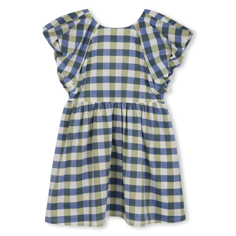 Baumwoll-Kleid mit Karomuster KENZO KIDS 
                        GIRL