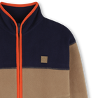 Zweifarbige Strickjacke aus Fleece TIMBERLAND 
                    BOY