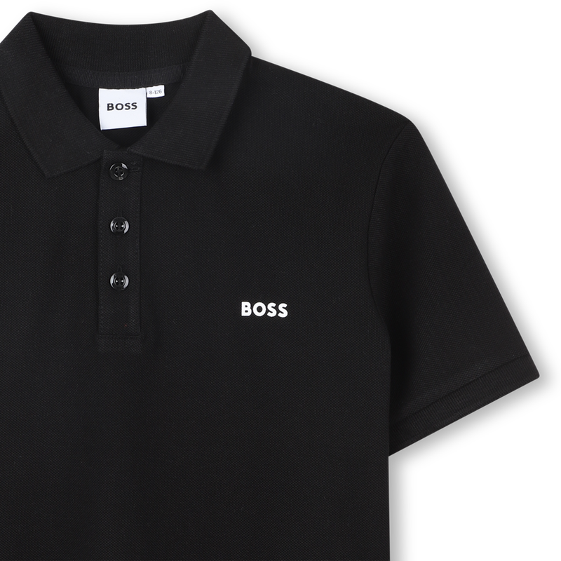 Baumwoll-Poloshirt mit Logo BOSS 
                        BOY