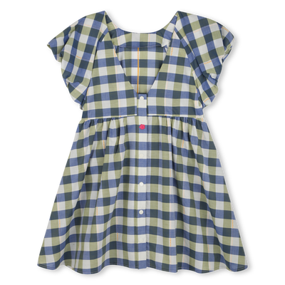 Baumwoll-Kleid mit Karomuster KENZO KIDS GIRL