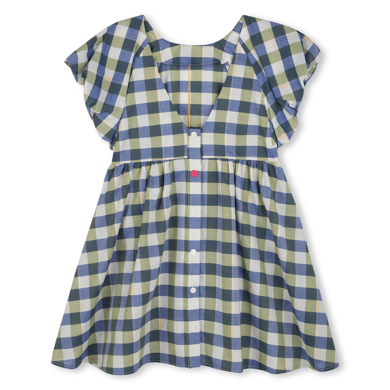 Baumwoll-Kleid mit Karomuster KENZO KIDS 
                        GIRL