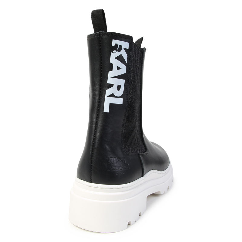 Leder-Stiefeletten KARL LAGERFELD KIDS 
                        GIRL