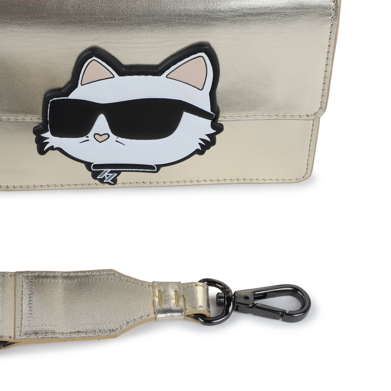 Handtasche aus feinnarbigem, beschichtetem Textil KARL LAGERFELD KIDS 
                        GIRL