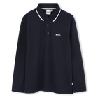 Lang&auml;rmeliges Poloshirt, MARINE, hi-res