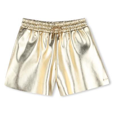 Goldene Shorts aus Kunstleder BOSS GIRL
