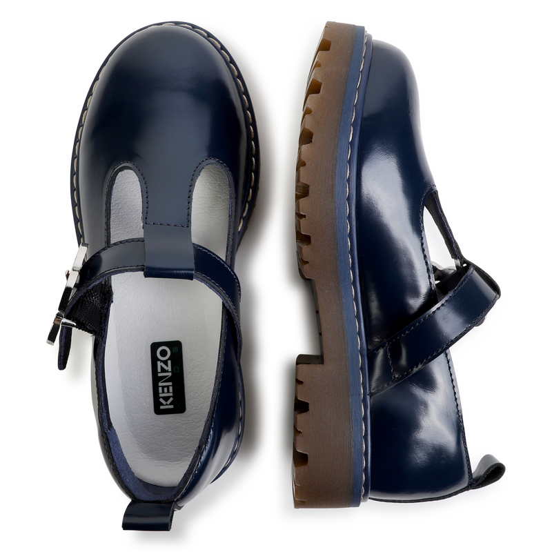 Leder-Ballerinas mit Schnalle KENZO KIDS 
                        GIRL